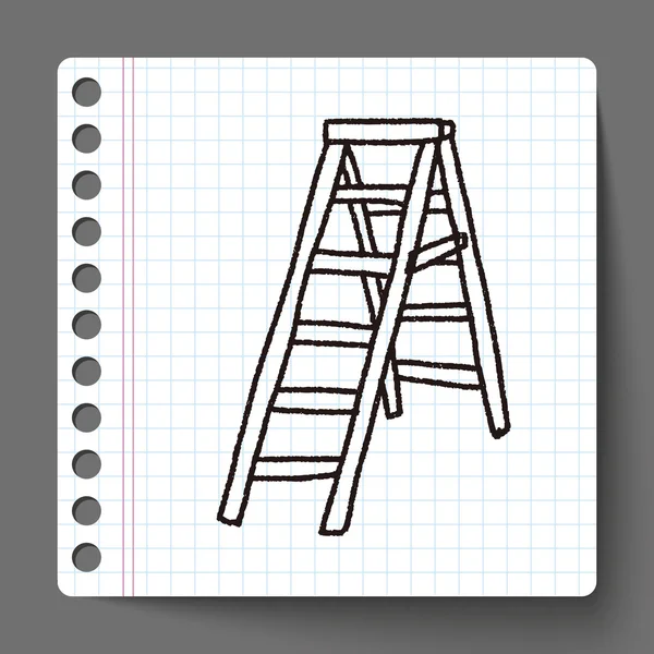 Ladder doodle — Stock Illustration Ladder doodle Stock Vector