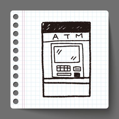 ATM doodle çizim