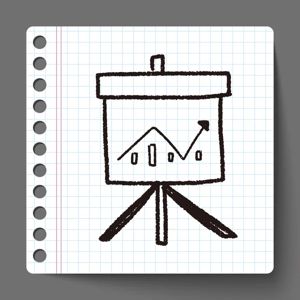 Doodle whiteboard chart — Stock Vector