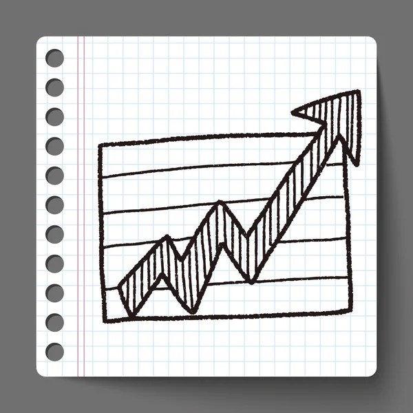 Grafico infografico disegno scarabocchio — Vettoriale Stock