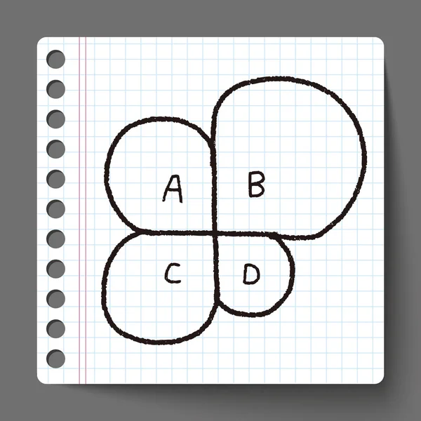 Gráfico infográfico garabato dibujo — Vector de stock