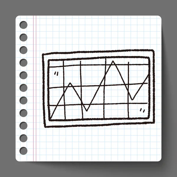 Infographic grafiek doodle tekening — Stockvector