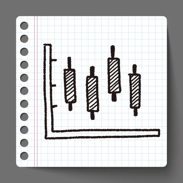 Grafico infografico disegno scarabocchio — Vettoriale Stock