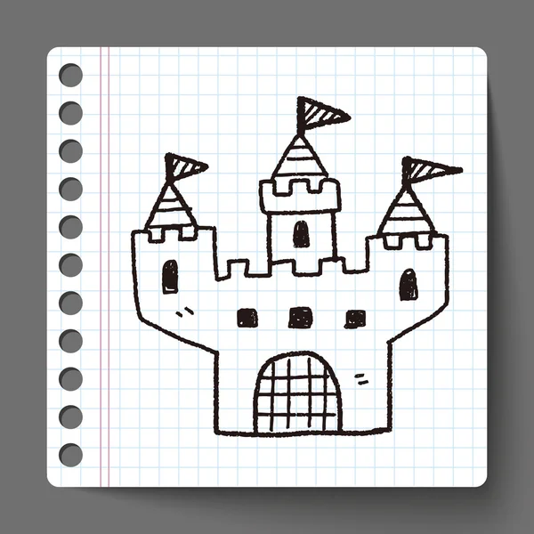 Doodle замок — стоковий вектор