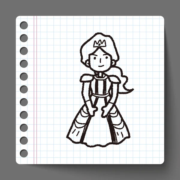 Princezna doodle — Stockový vektor