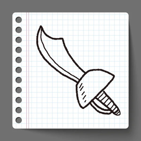 Doodle μαχαίρι — Διανυσματικό Αρχείο