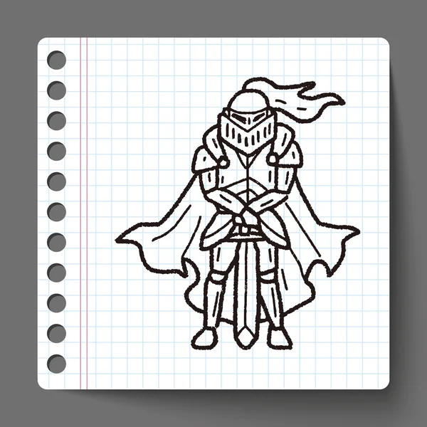 Doodle ιππότης — Διανυσματικό Αρχείο