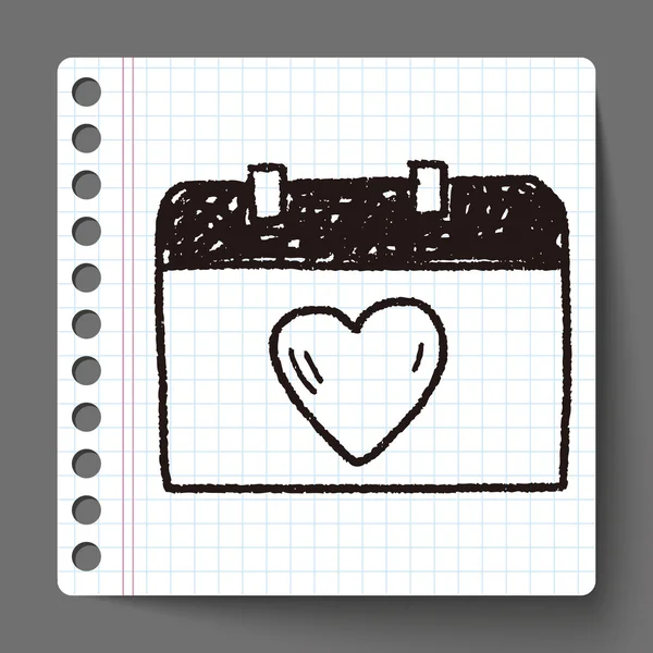 Doodle dia do amor — Vetor de Stock