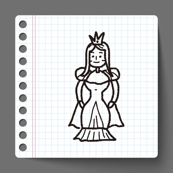 Princess doodle — Stock Vector