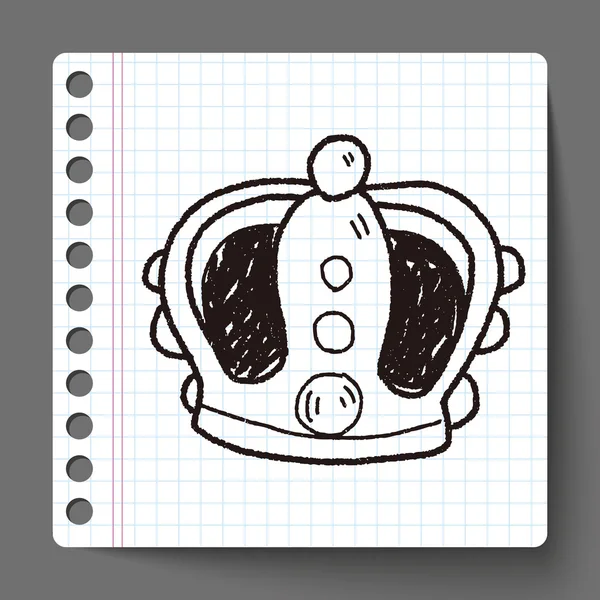 Crown doodle — Stock Vector