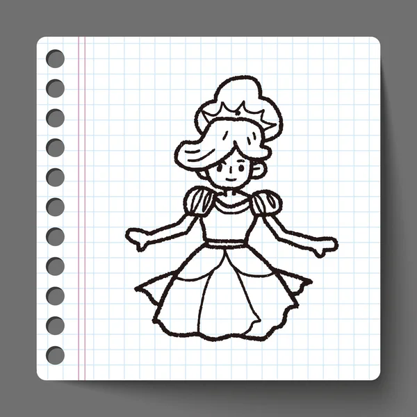 Princess doodle — Stock Vector