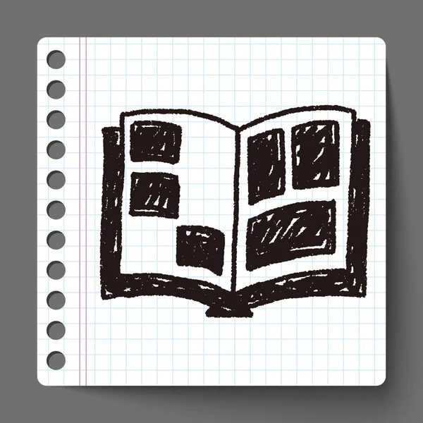 Libro de Doodle — Vector de stock