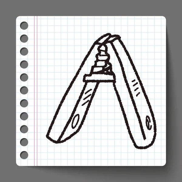 Clothespin doodle — Stok Vektör