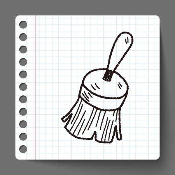 Doodle escova limpa — Vetor de Stock