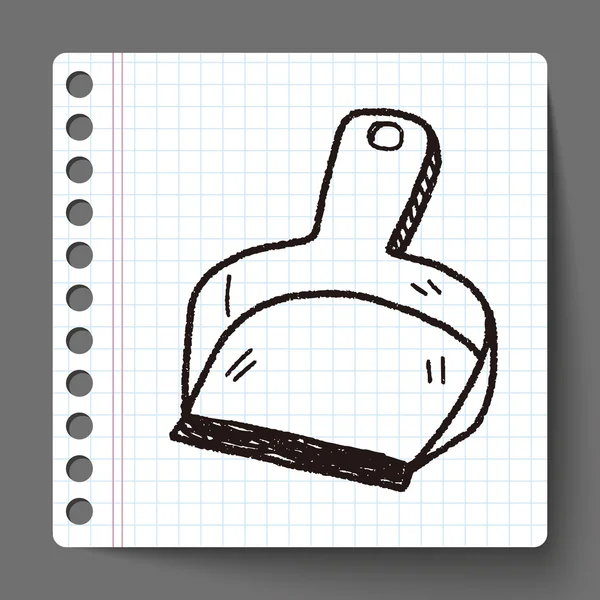 Doodle de dustpan — Vetor de Stock