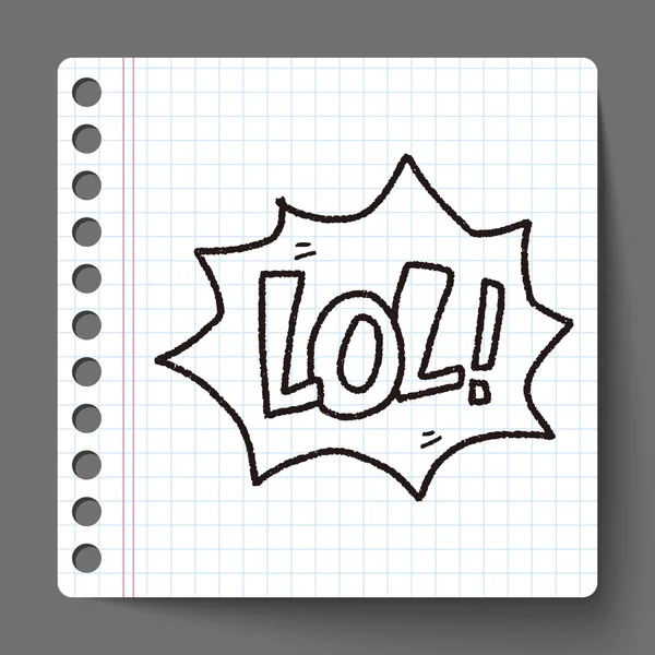 Lol doodle — Stockvector