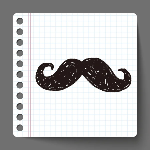 Doodle Hipster Борода — стоковий вектор