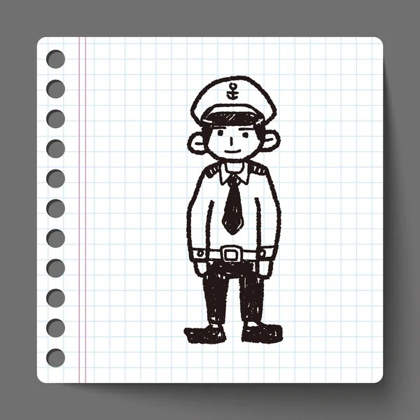 Polis doodle — Stock vektor