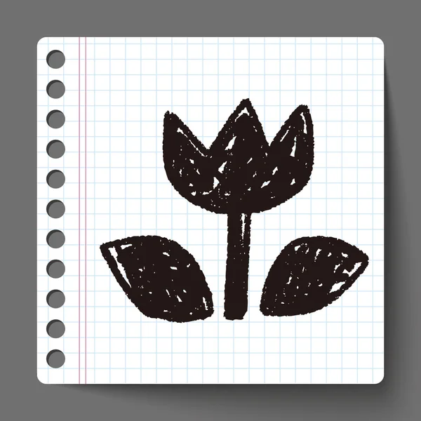 Flor de doodle — Vetor de Stock