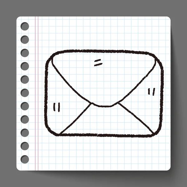 E-mailberichten sturen doodle — Stockvector