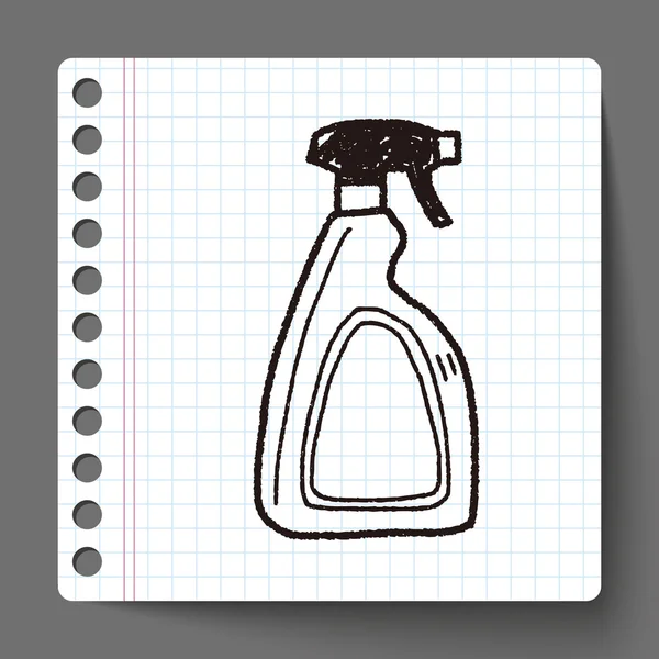 清洁瓶涂鸦 — 图库矢量图片