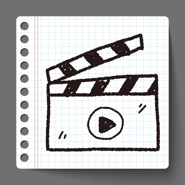 Doodle video af te spelen — Stockvector