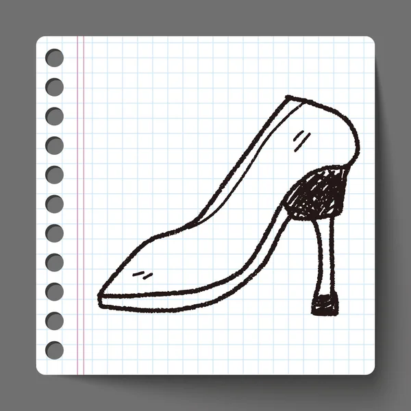 Sapatos de salto alto doodle — Vetor de Stock
