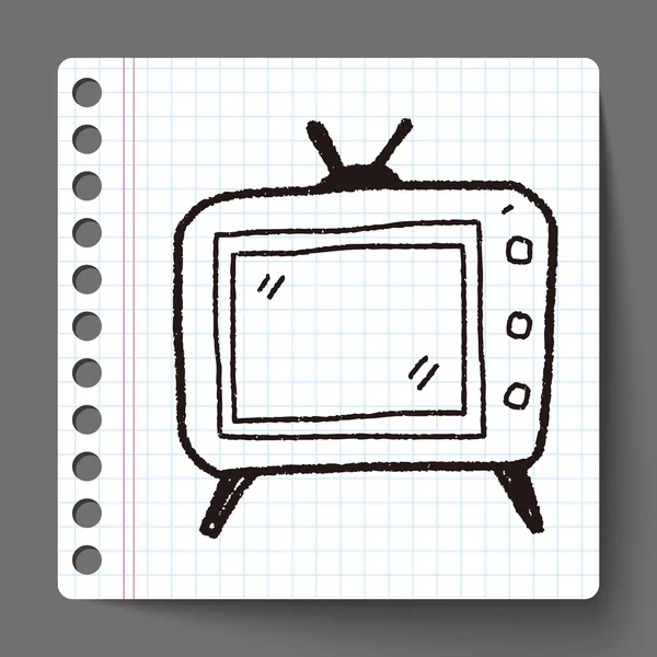 Doodle tv — Wektor stockowy