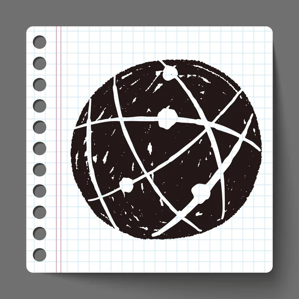 Doodle Globe — Stock Vector