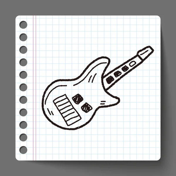 Toy guitar doodle — Stock Vector