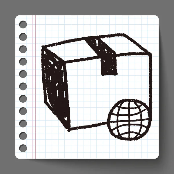 Ναυτιλία doodle κουτί — Διανυσματικό Αρχείο