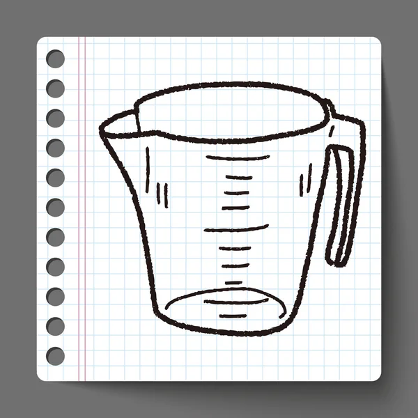 Измерение чашки каракули — стоковый вектор