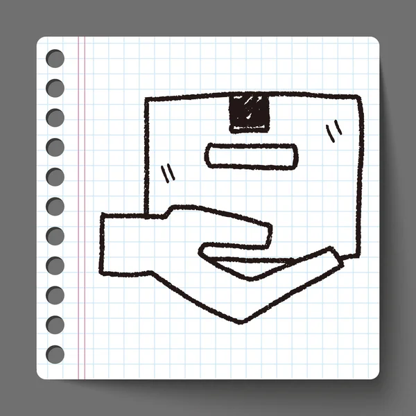 Doodle de livraison — Image vectorielle
