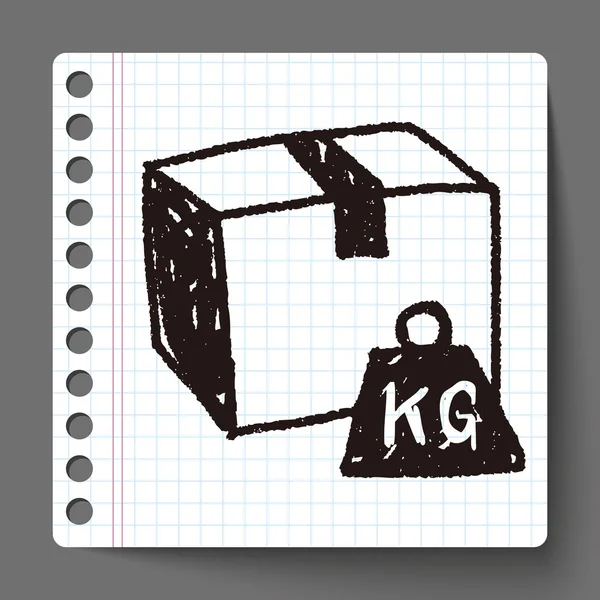 Доставка box doodle — стоковий вектор