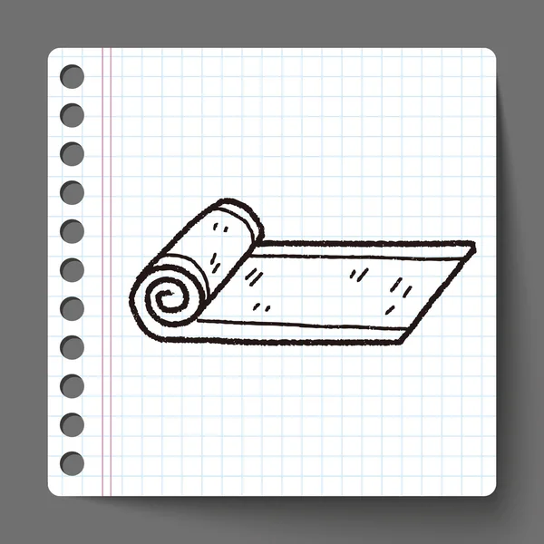 Yogamatta doodle — Stock vektor