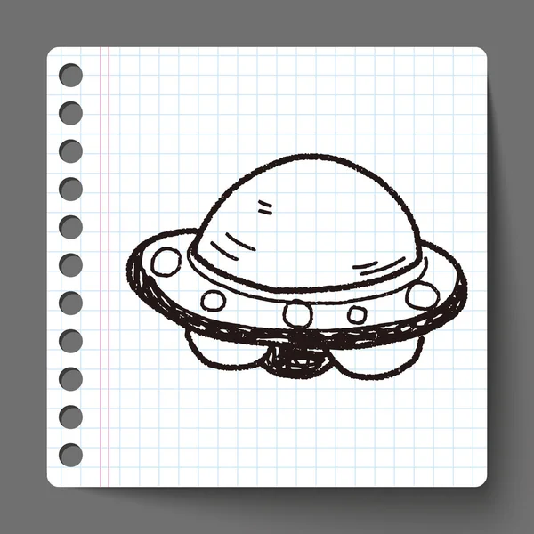 UFO doodle — Stockový vektor