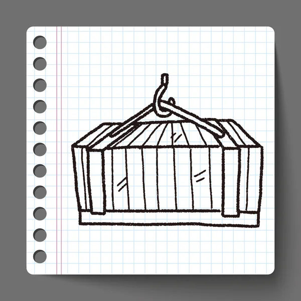 Container-Doodle — Stockvektor