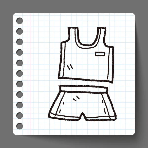 Abbigliamento sportivo doodle — Vettoriale Stock