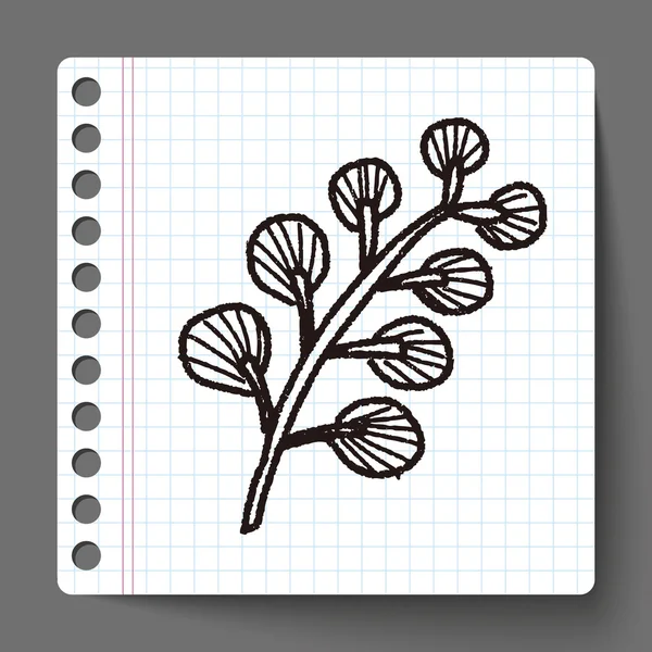 Doodle de plantas — Vetor de Stock