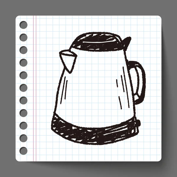 Su ısıtıcısı doodle — Stok Vektör