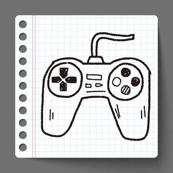 Game-Controller-Doodle — Stockvektor