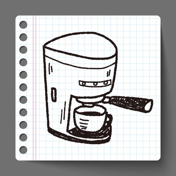 Kaffebryggare doodle — Stock vektor