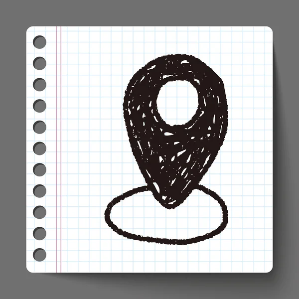 Locatie doodle — Stockvector