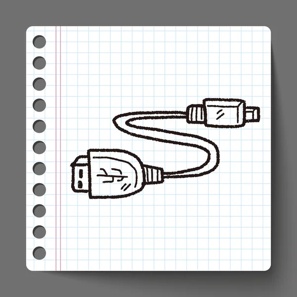 USB doodle — Image vectorielle