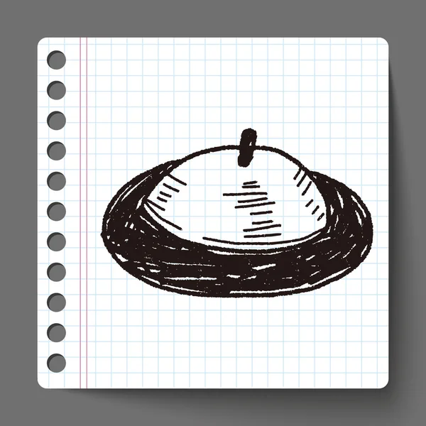Mat täcka doodle — Stock vektor