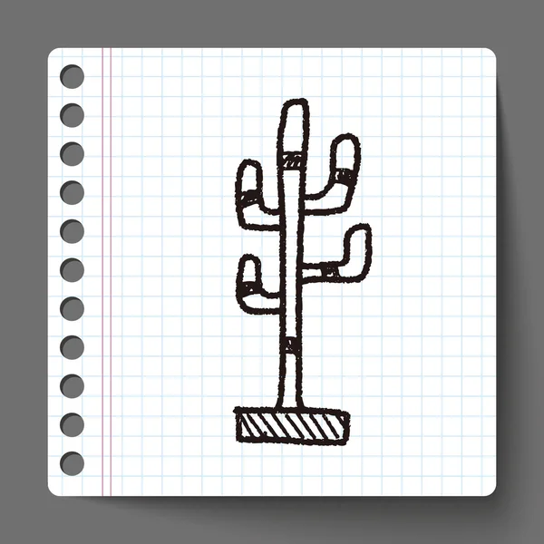 Doodle de cabide — Vetor de Stock