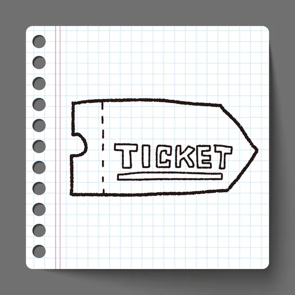 Ticket doodle — Stockvector