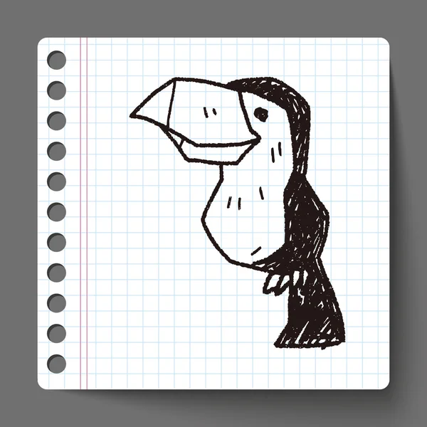 Toucan doodle — Stock vektor