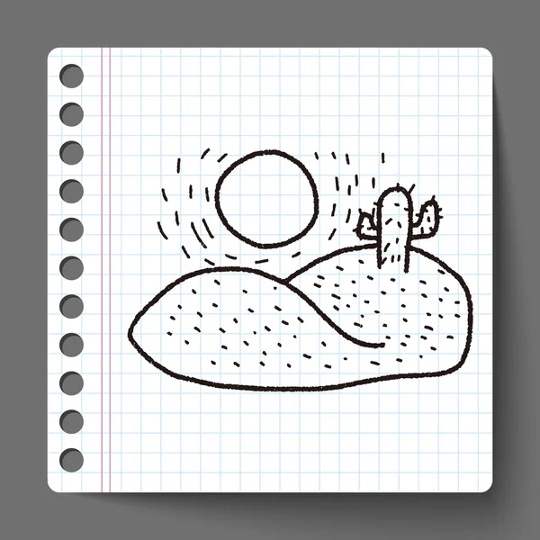 Pouštní doodle — Stockový vektor