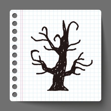 Cadılar Bayramı ağaç doodle